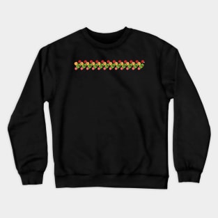 All over graphic pattern of leaves and cirkles Crewneck Sweatshirt